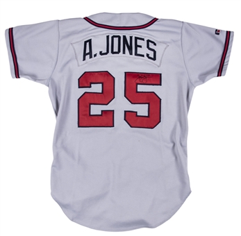 1996 Andruw Jones Game Used & Signed Atlanta Braves #25 Road Jersey (Henderson & Beckett) 
